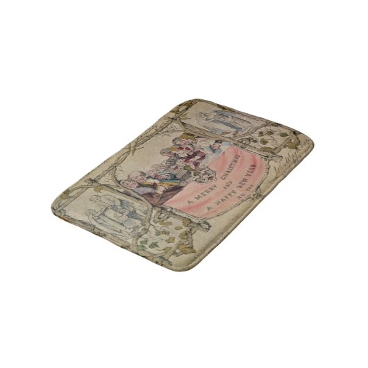 Weihnachtskarte, Beispiel des bekannten Badematte (Schrägansicht)