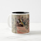 Weihnachtskarte, Beispiel des bekannten Zweifarbige Tasse (Vorderseite Links)