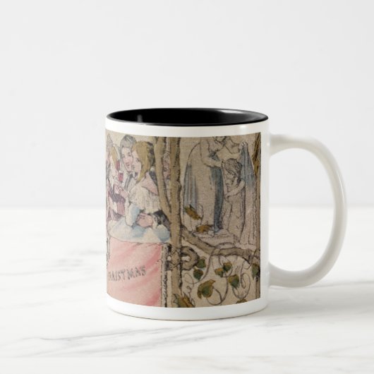 Weihnachtskarte, Beispiel des bekannten Zweifarbige Tasse (Rechts)