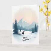 Weihnachtskarte Berggipfel Karte (Gelbe Blume)