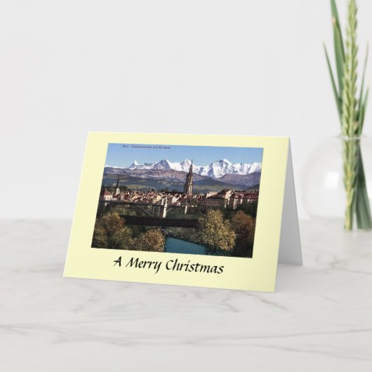 Weihnachtskarte - Bern, Schweiz Feiertagskarte (Vorderseite)