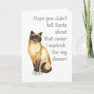Weihnachtskarte - Birman Cat Feiertagskarte