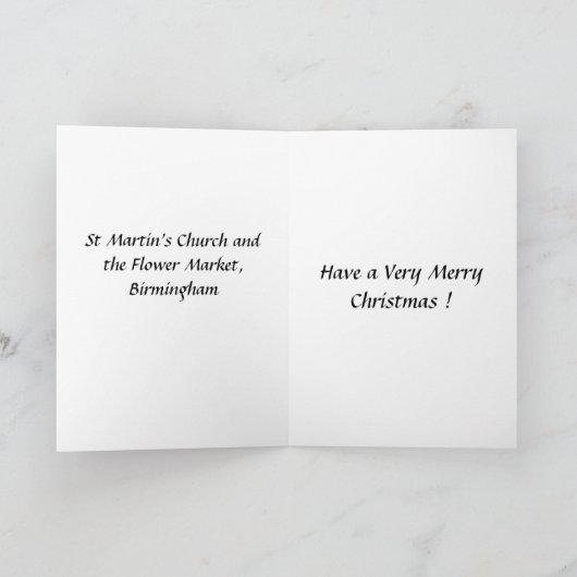 Weihnachtskarte - Birmingham Karte (Innenseite)