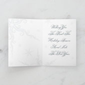 Weihnachtskarte Blauer Schneefall Feiertagskarte (Innenseite)
