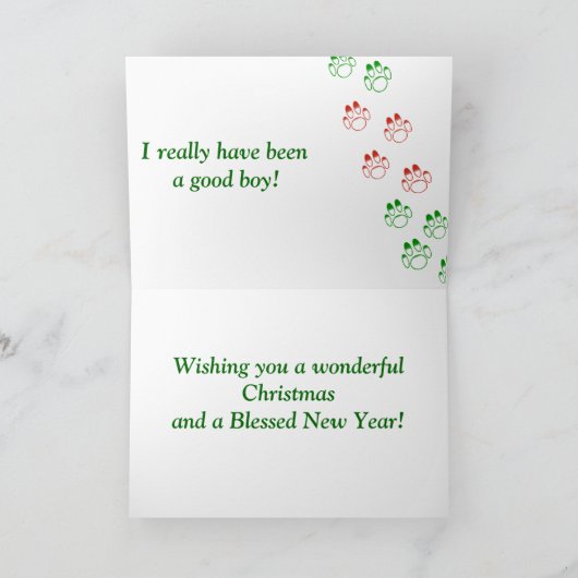 Weihnachtskarte Bostons Terrier Feiertagskarte (Innenseite)