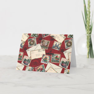 Weihnachtskarte Briefe an den Weihnachtsmann Feiertagskarte
