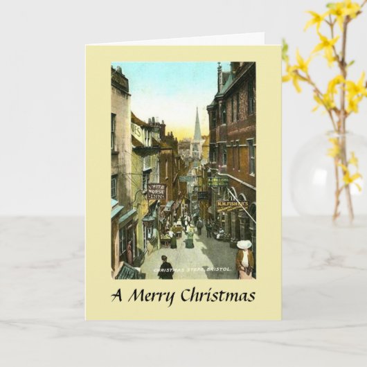 Weihnachtskarte - Bristol Karte (Gelbe Blume)