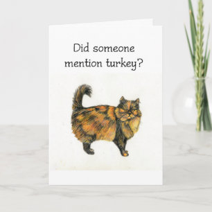 Weihnachtskarte - Brown Tabby Cat Feiertagskarte