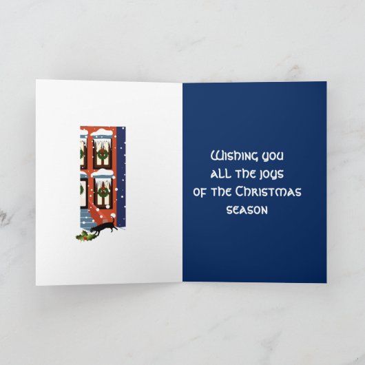 Weihnachtskarte Brownstone Feiertagskarte (Innenseite)