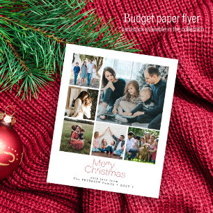 Weihnachtskarte Budget Christmas 6 Fotocollage Flyer
