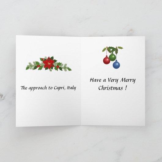 Weihnachtskarte - Capri, Italien Karte (Innenseite)