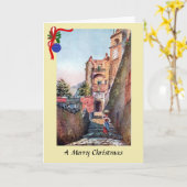 Weihnachtskarte - Capri, Italien Karte (Gelbe Blume)