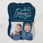 Weihnachtskarte "Cheliday"Weihnachtskarte Feiertagskarte (Vorne/Hinten)