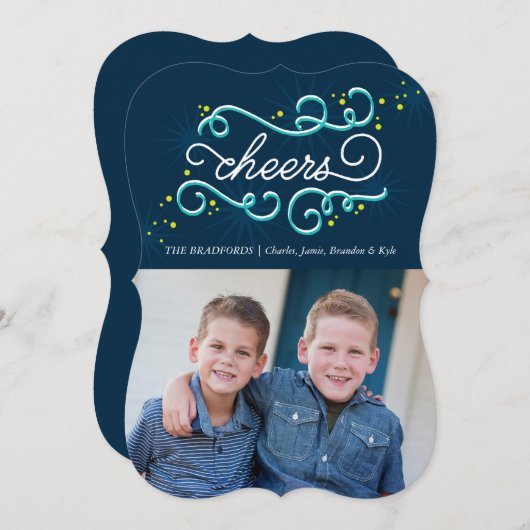 Weihnachtskarte "Cheliday"Weihnachtskarte Feiertagskarte (Vorne/Hinten)