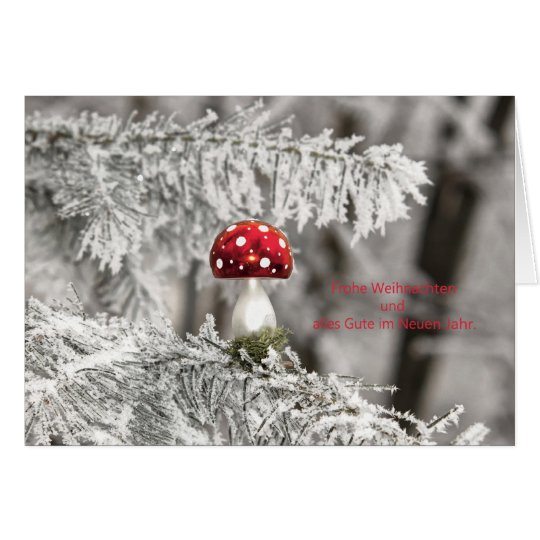 Weihnachtskarte Christbaum Fliegenpilz Karte