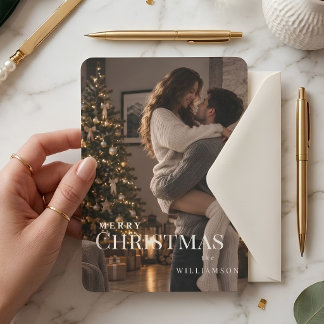 Weihnachtskarte Christmas Trendy 2 Foto Paar Einladung