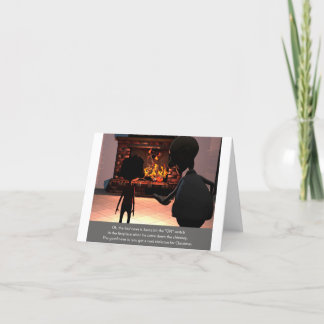 Weihnachtskarte: Cooles Feuer Skelett Toter Weihna Feiertagskarte