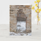 Weihnachtskarte "Crumbling Oxford Mill Ruins" Karte (Gelbe Blume)
