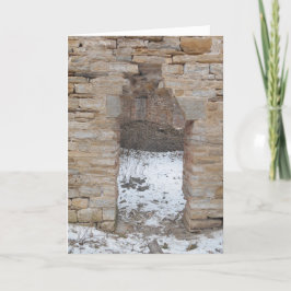 Weihnachtskarte "Crumbling Oxford Mill Ruins" Karte