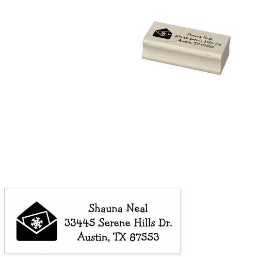 Weihnachtskarte Custom Address Rubber Art Briefmar Gummistempel (Stempel)