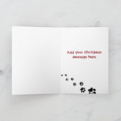 Weihnachtskarte - Dackel durch den Schnee Karte (Innenseite)