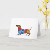 Weihnachtskarte Dackel Karte (Gelbe Blume)