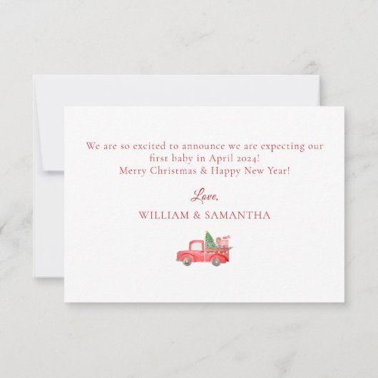 Weihnachtskarte Dankeskarte (Rückseite)