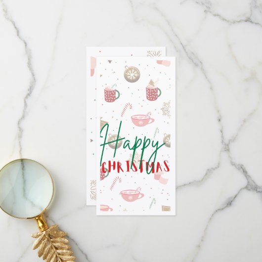 Weihnachtskarte Dankeskarte (Vorderseite/Rückseite Beispiel)