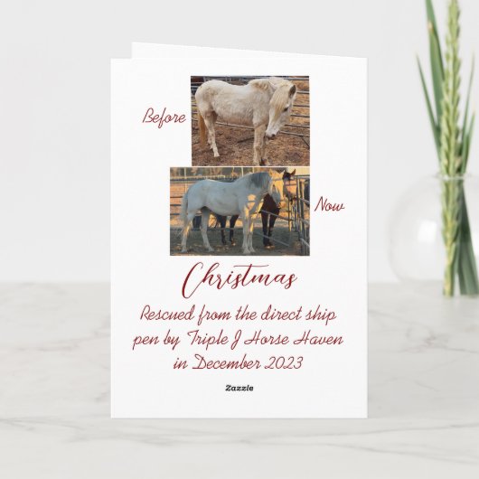 Weihnachtskarte Dankeskarte (Rückseite)