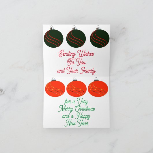 Weihnachtskarte Dankeskarte (Innenseite)