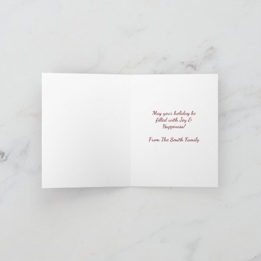 Weihnachtskarte Dankeskarte (Innenseite)