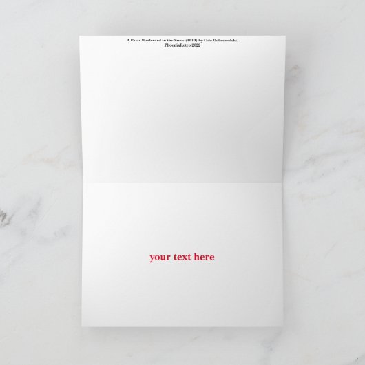 Weihnachtskarte Dankeskarte (Innenseite)