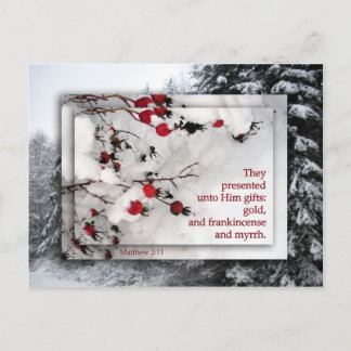 Weihnachtskarte "das Geschenk des Gottes " Feiertagspostkarte