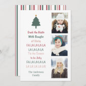 Weihnachtskarte Deck The Halls Feiertagskarte (Vorne/Hinten)