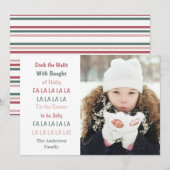 Weihnachtskarte "Deck The Halls" Feiertagskarte (Vorne/Hinten)