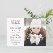 Weihnachtskarte "Deck The Halls" Feiertagskarte (Stehend Vorderseite)