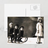 Weihnachtskarte der 1920er Jahre Feiertagspostkarte (Vorne/Hinten)