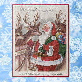 Weihnachtskarte der 1940er Jahre Puzzle