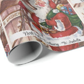 Weihnachtskarte der 1940er Jahre Weihnachtsnamen p Geschenkpapier (Rolleneckpunkt)