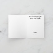 Weihnachtskarte der Bauarbeiter-Silhouette Karte (Innenseite)