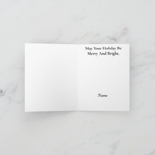 Weihnachtskarte der Bauarbeiter-Silhouette Karte (Innenseite)