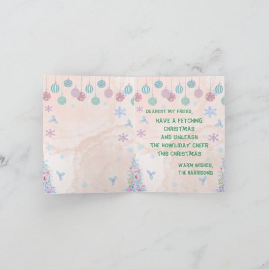 Weihnachtskarte der Chow-Chow Karte (Innenseite)