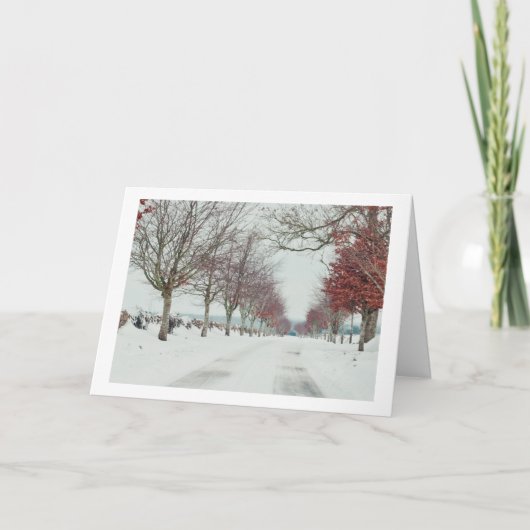 Weihnachtskarte der Cotswold-Schneeszene Feiertagskarte (Vorderseite)