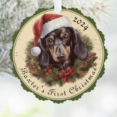 Weihnachtskarte der Dackel Ornament Karte