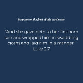 Weihnachtskarte der Geburt - Jesus im Manger Karte