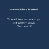 Weihnachtskarte der Geburt - Ruf Ihn Jesus an Karte