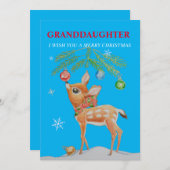 Weihnachtskarte der Großstochter Feiertagskarte (Vorne/Hinten)