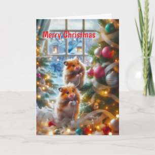 Weihnachtskarte der Hamster Karte