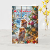 Weihnachtskarte der Hamster Karte (Gelbe Blume)