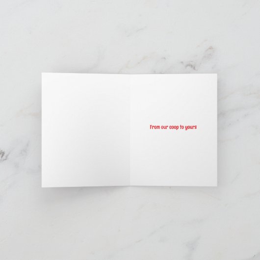 Weihnachtskarte der Hühnerfarm Karte (Innenseite)
